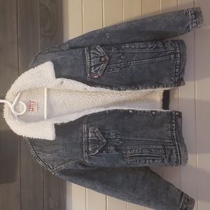 Vintage Denim Sherpa Jean Jacket